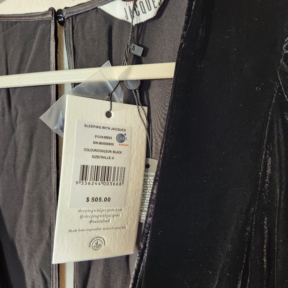 Sleeping with Jacques Renaissance Sylvia Dress Black Velvet - Picture 7 of 9